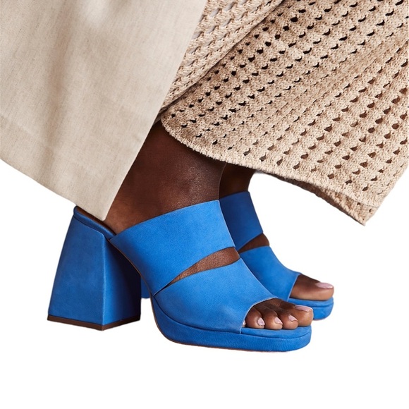 Free People Shoes - NWOT Free People Love is Everywhere Cobalt Blue Platform Sandals